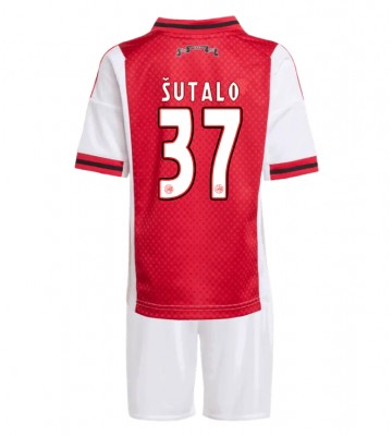 Ajax Josip Sutalo #37 Replika Babytøj Hjemmebanesæt Børn 2025-26 Kortærmet (+ Korte bukser)